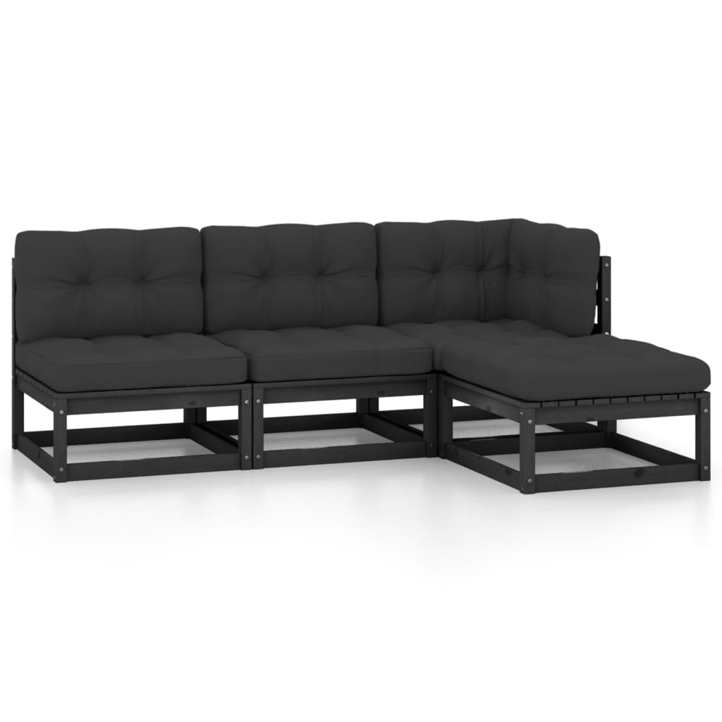 Hagesofagruppe med puter 4 deler heltre furu