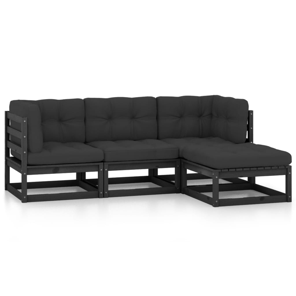 Hagesofagruppe med puter 4 deler heltre furu