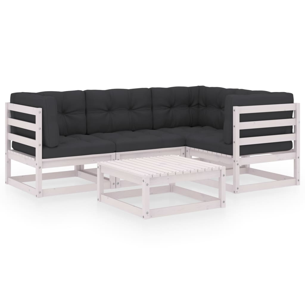 Hagesofagruppe med puter 5 deler heltre furu