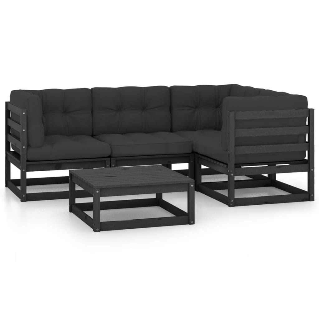 Hagesofagruppe med puter 5 deler heltre furu