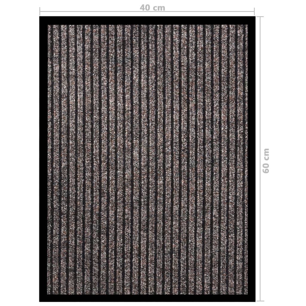 Dørmatte stripet beige 40x60 cm