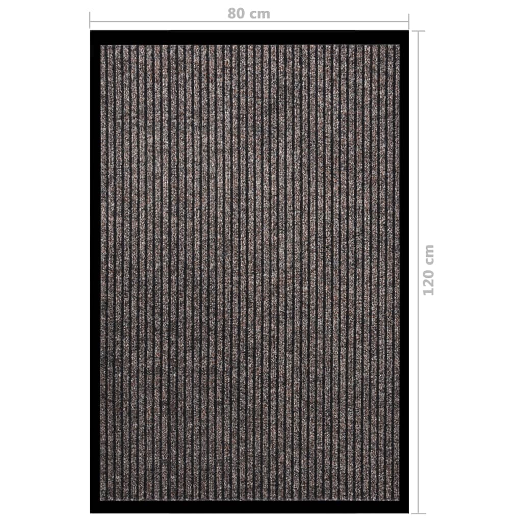 Dørmatte stripet beige 80x120 cm