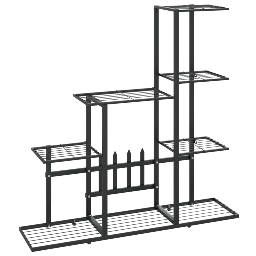 Blomsterstativ 94,5x25x88 cm svart metall