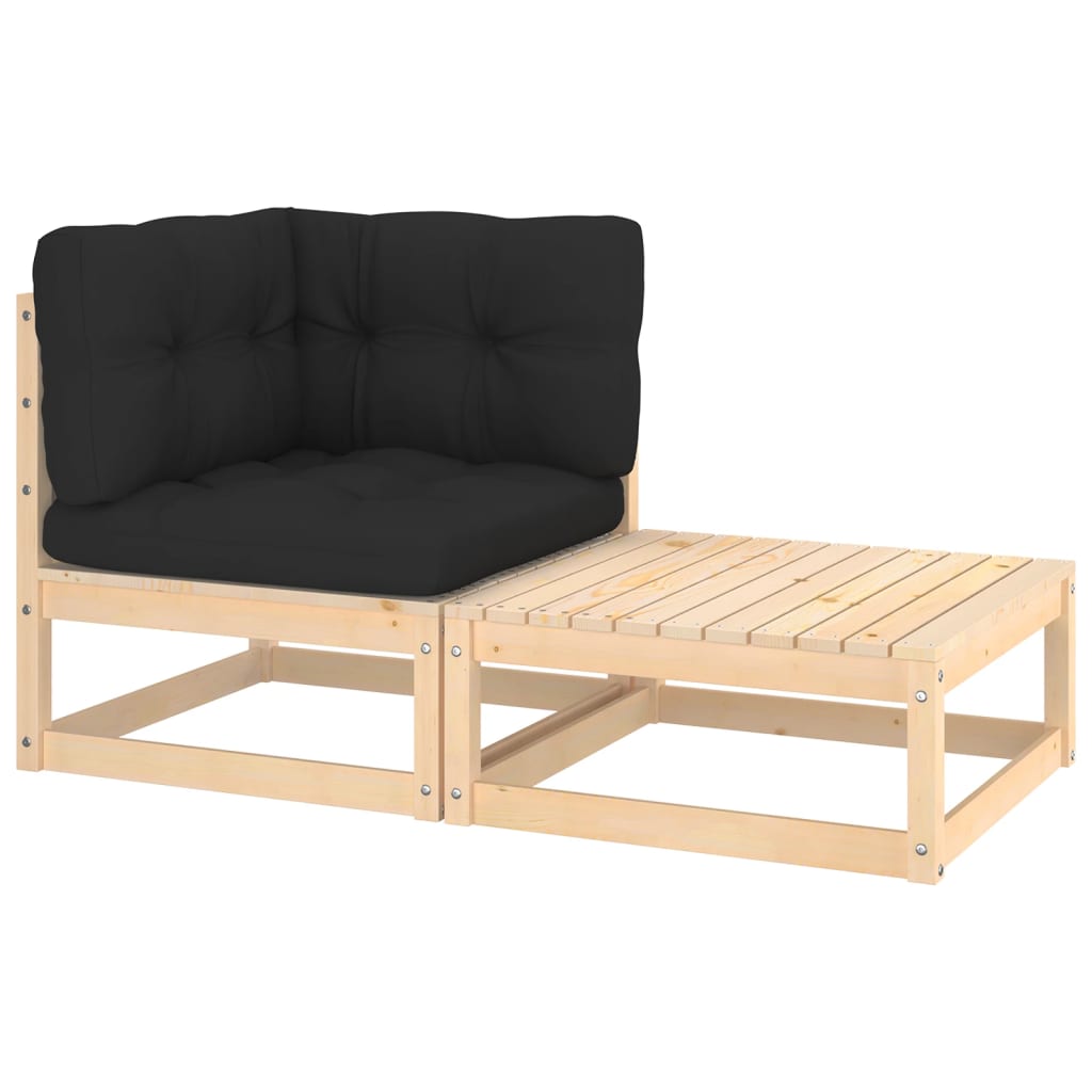 Hagesofagruppe med puter 2 deler heltre furu