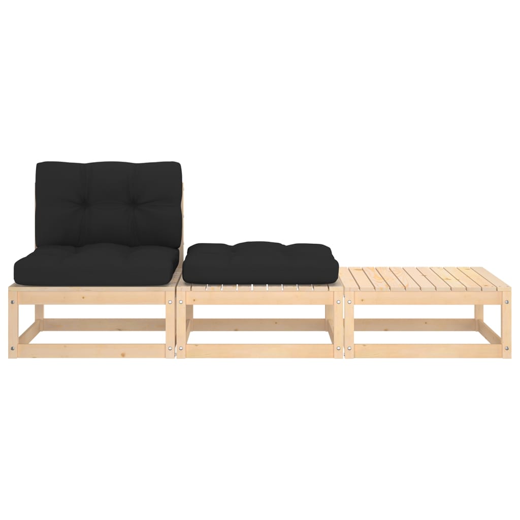 Hagesofagruppe med puter 3 deler heltre furu
