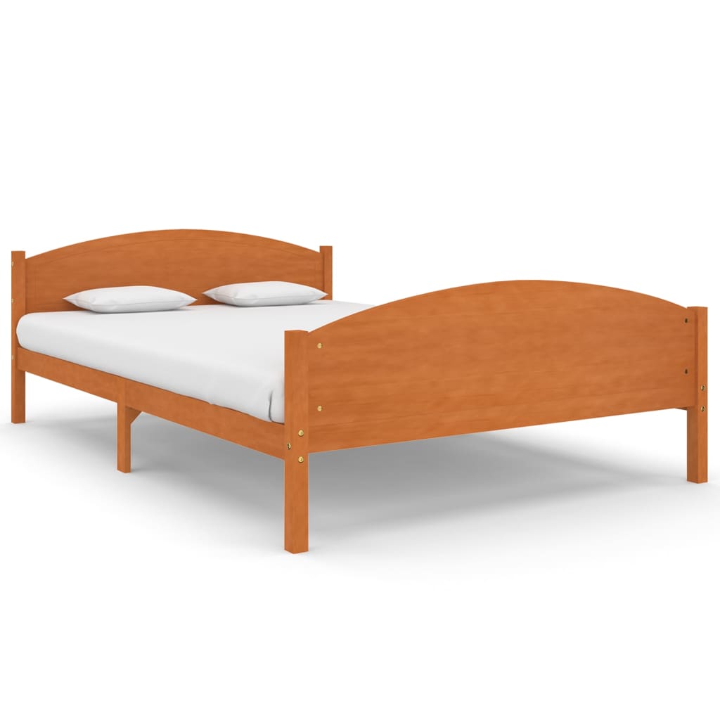 Sengeramme honningbrun heltre furu 140x200 cm