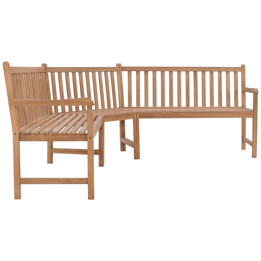 Hjørnebenk for hage 185x185x90 cm heltre teak