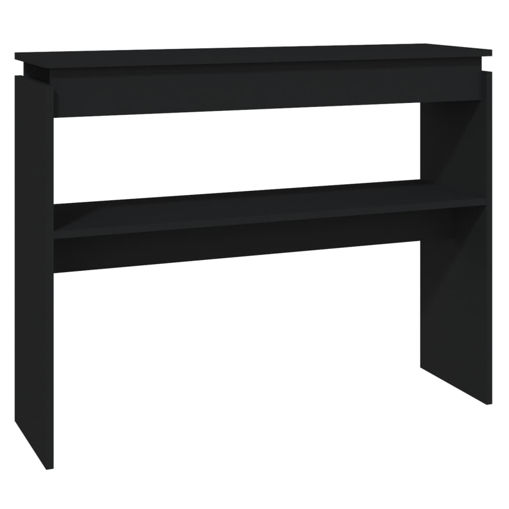 Konsollbord svart 102x30x80 cm konstruert tre