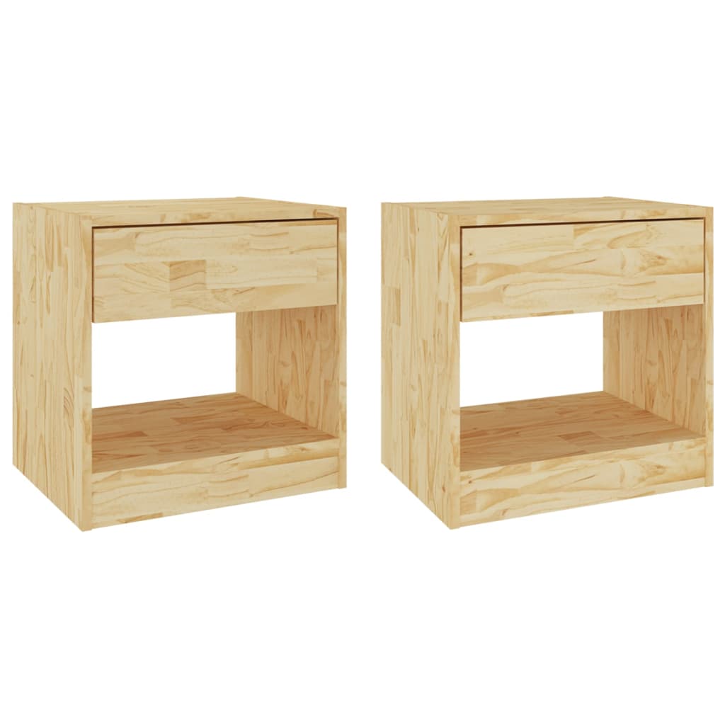 Nattbord 2 stk 40x31x40 cm heltre furu