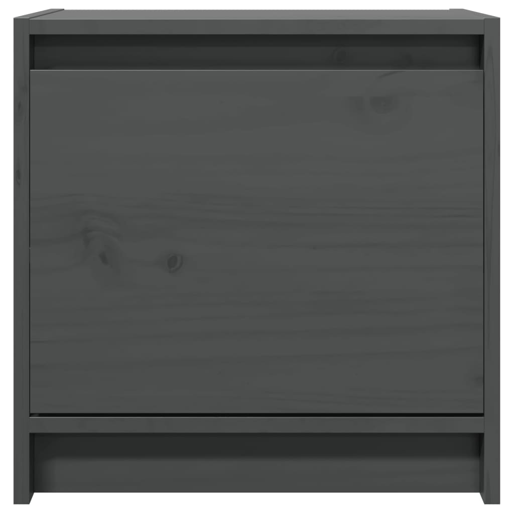 Nattbord 2 stk grå 40x30,5x40 cm heltre furu