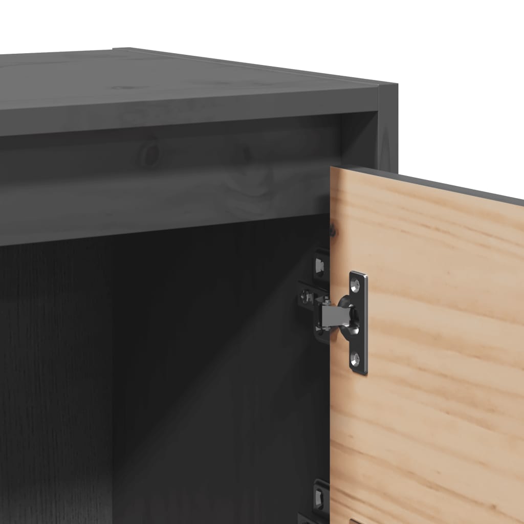 Nattbord 2 stk grå 40x30,5x40 cm heltre furu