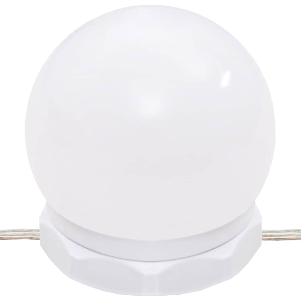 Sminkebord med LED sonoma eik 86,5x35x136 cm