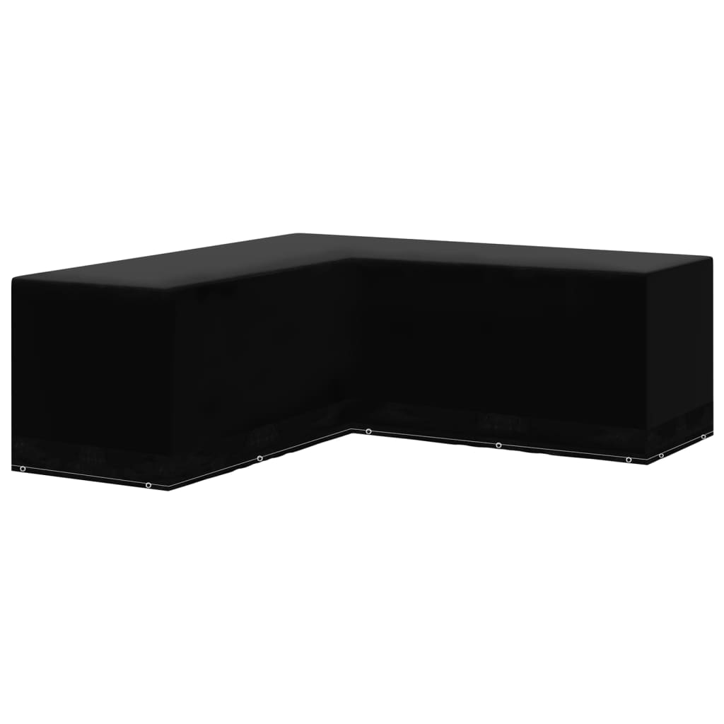 Hagemøbeltrekk 2 stk L-formet 12 majler 250x250x90 cm