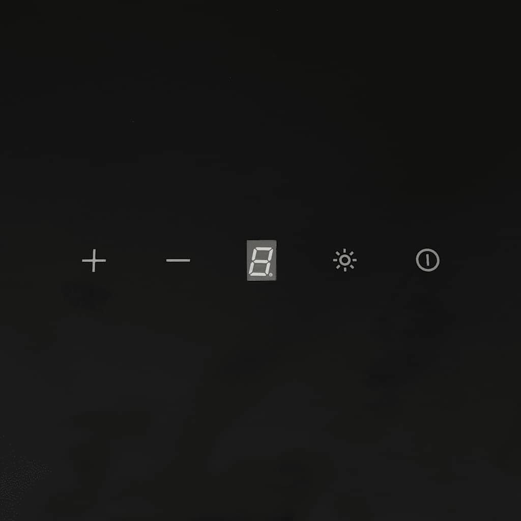 Vegghengt kjøkkenvifte 60 cm stål og herdet glass svart