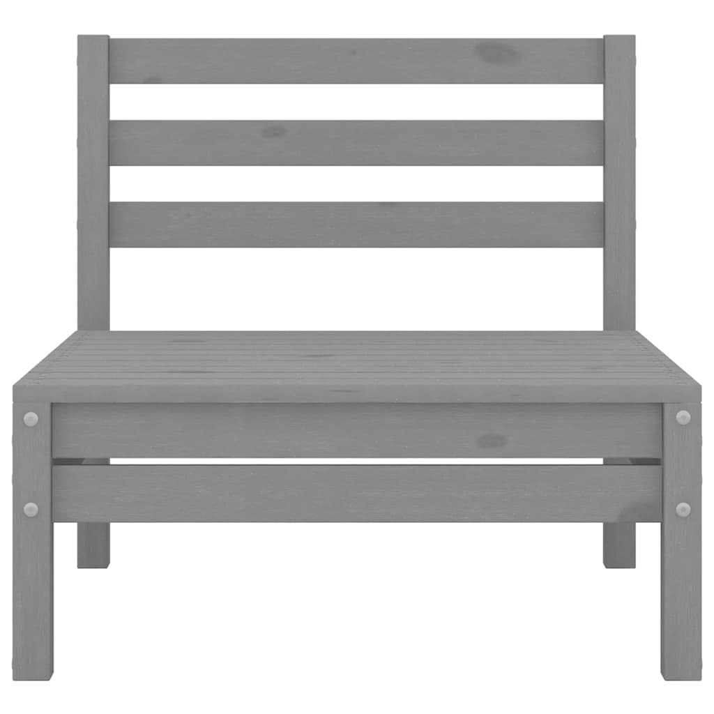 Utendørs midtsofaer 4 stk grå heltre furu