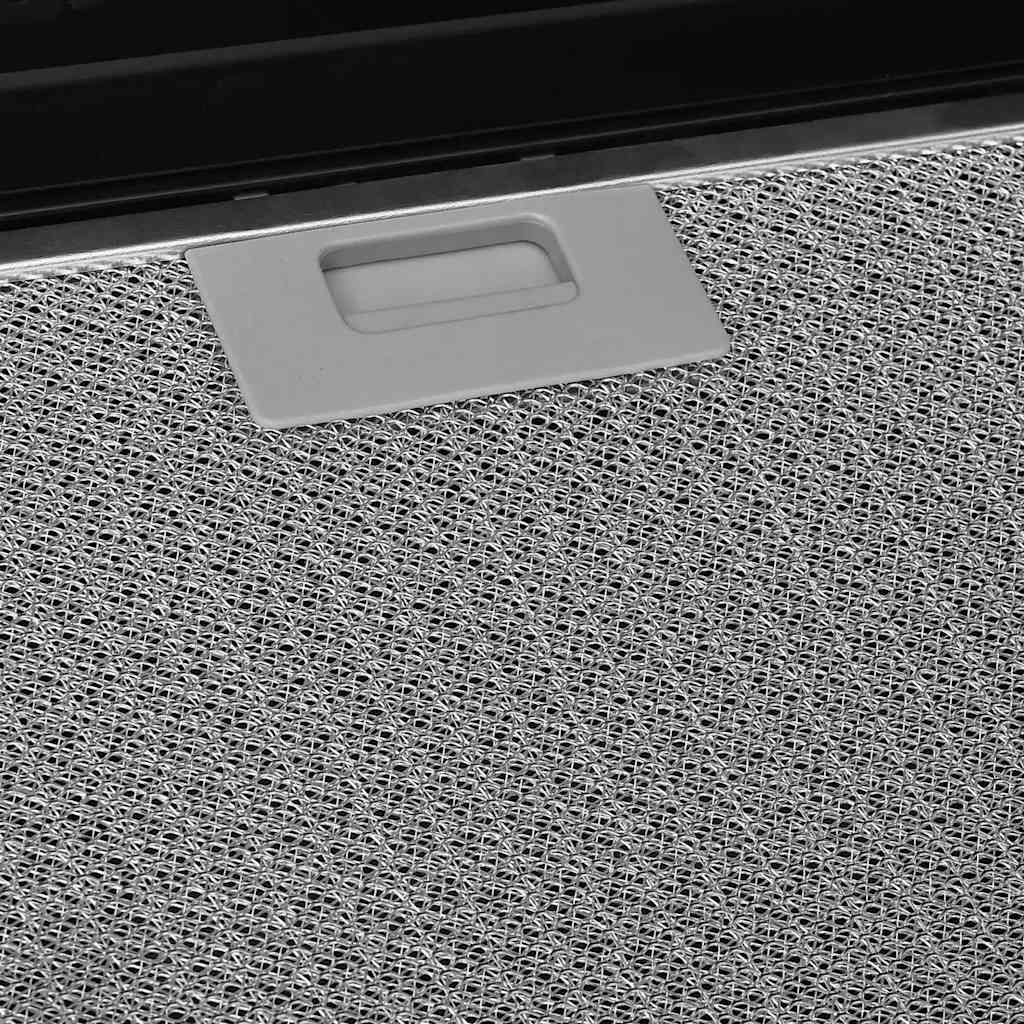 Vegghengt kjøkkenvifte 60 cm rustfritt stål og herdet glass