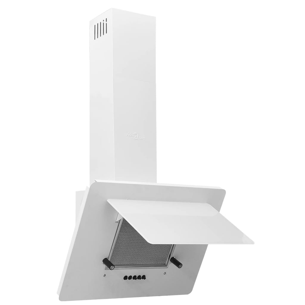 Vegghengt kjøkkenvifte 60 cm rustfritt stål og herdet glass