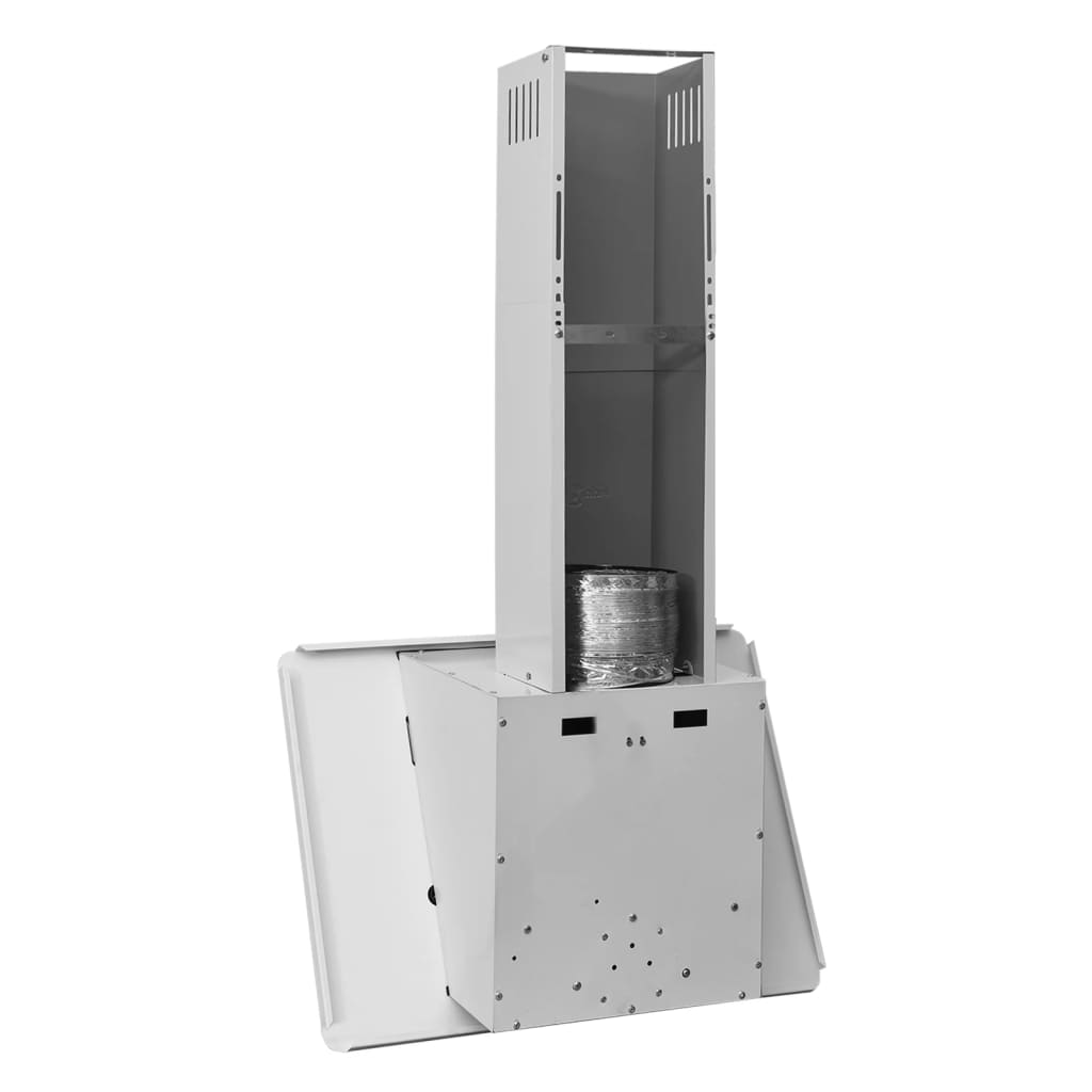 Vegghengt kjøkkenvifte 60 cm rustfritt stål og herdet glass