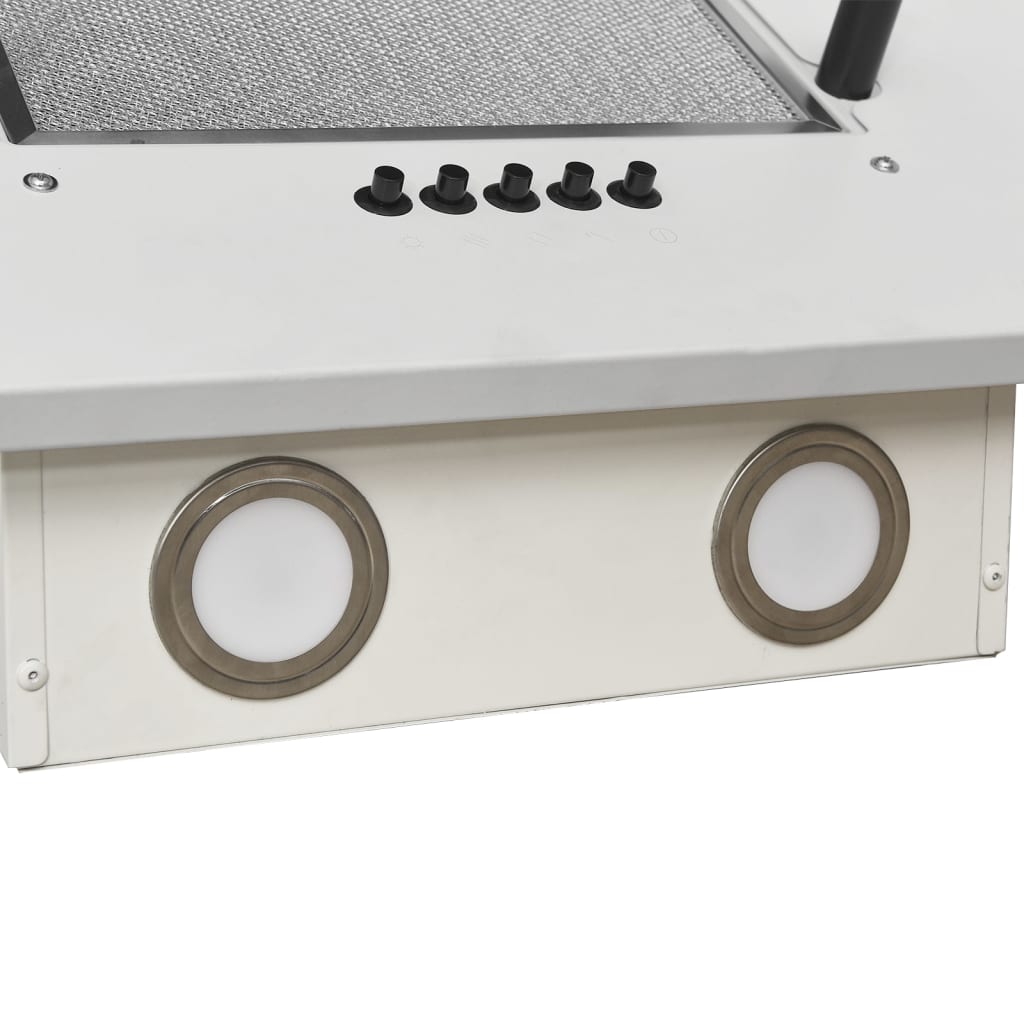 Vegghengt kjøkkenvifte 60 cm rustfritt stål og herdet glass