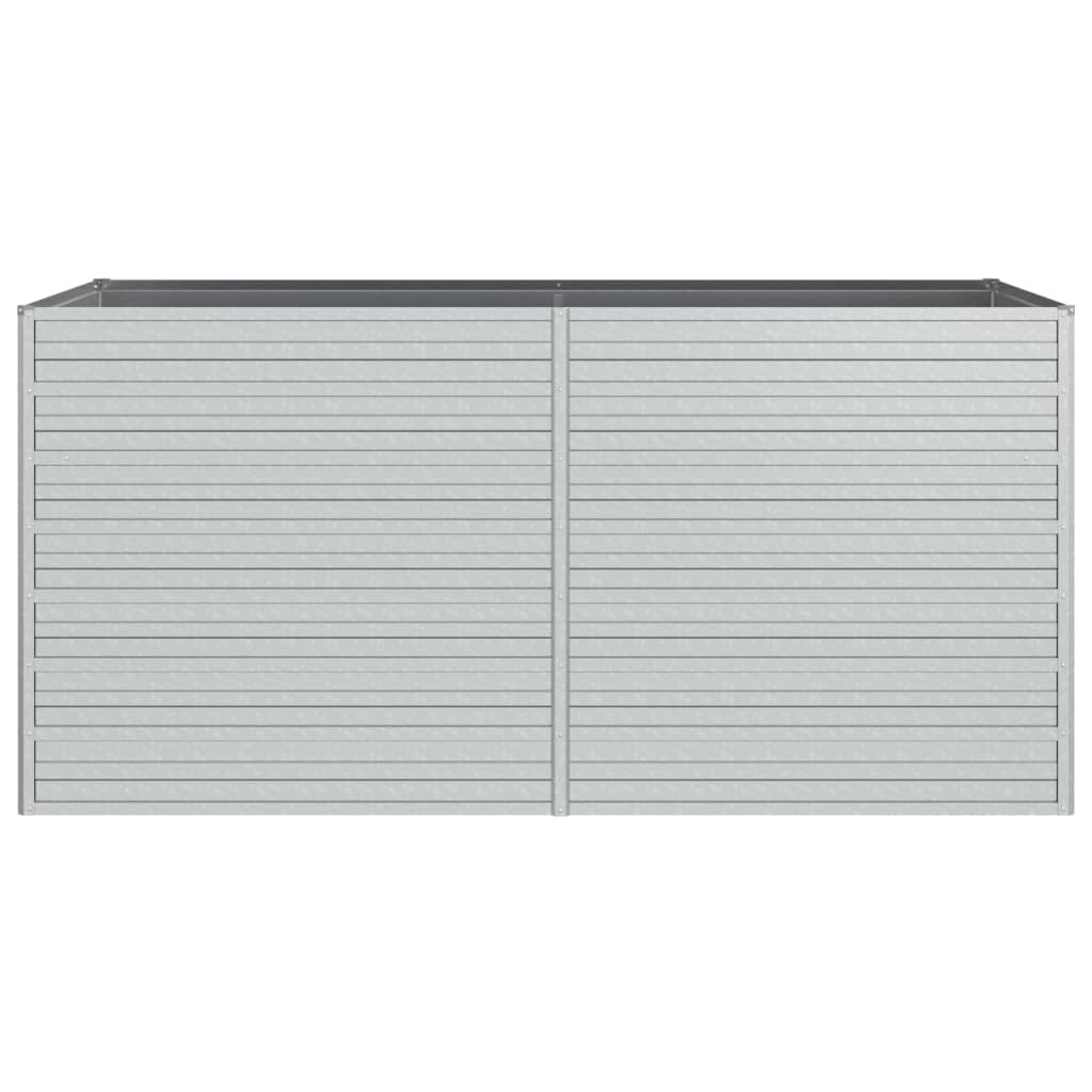 Høybed 160x80x77 cm galvanisert stål sølv