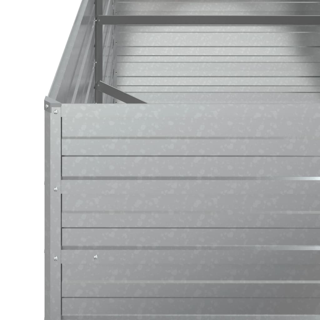 Høybed 160x80x77 cm galvanisert stål sølv