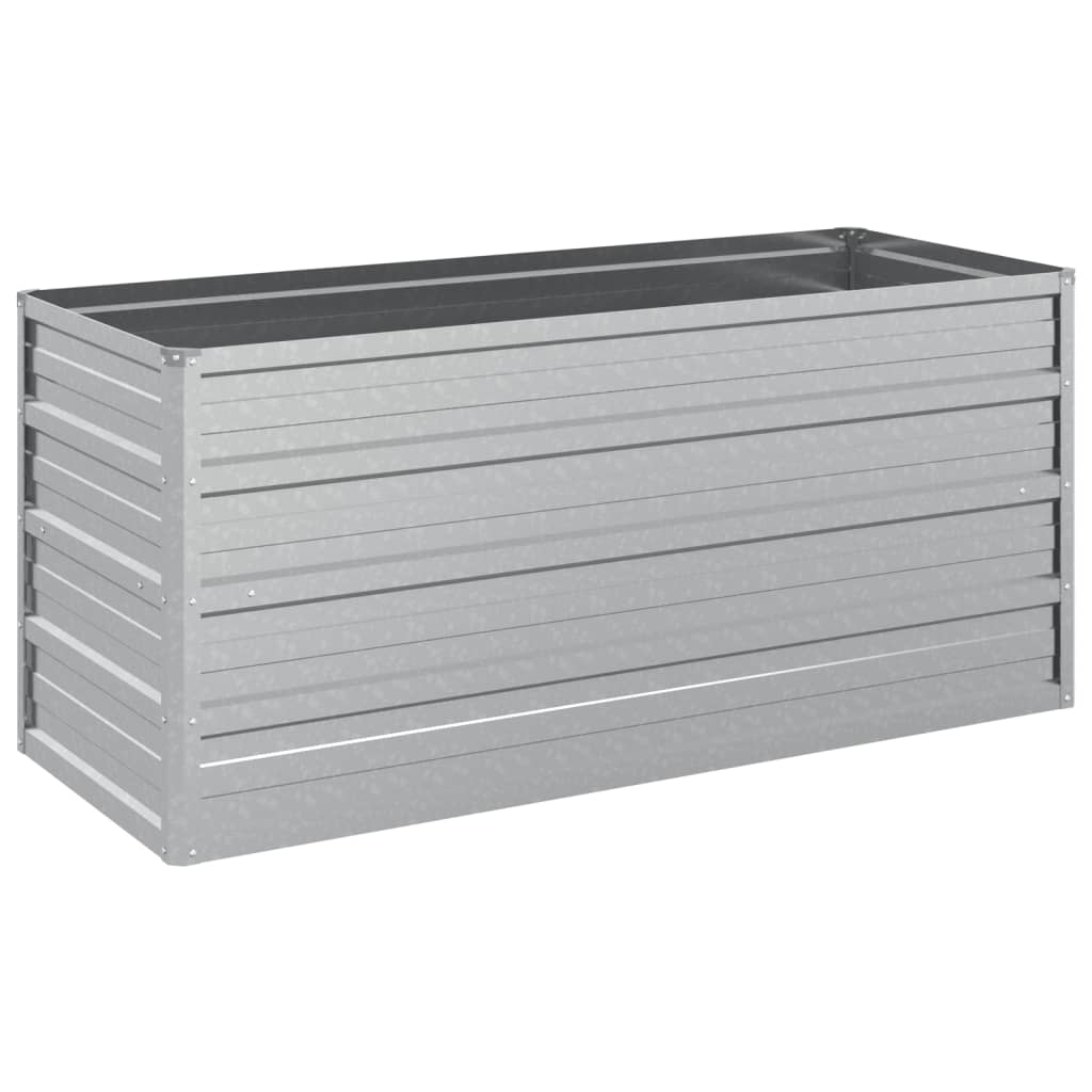 Høybed 100x40x45 cm galvanisert stål sølv
