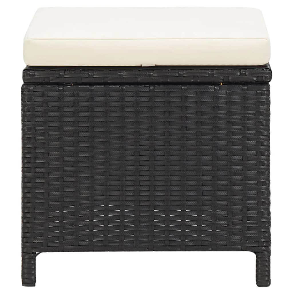 Hagestol- og krakksett 4 deler polyrotting blå