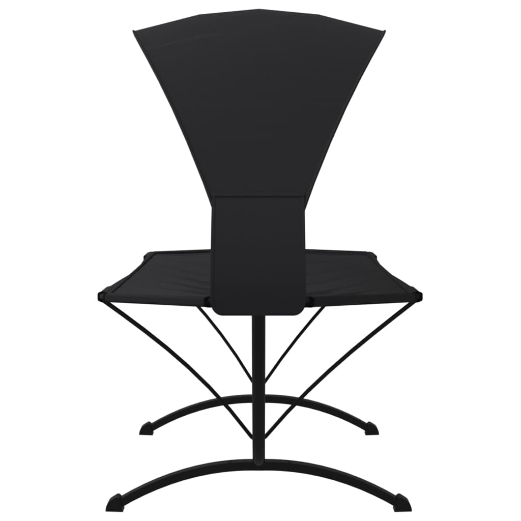 Utendørs sofaseng med solskjerm stål og oxford stoff svart