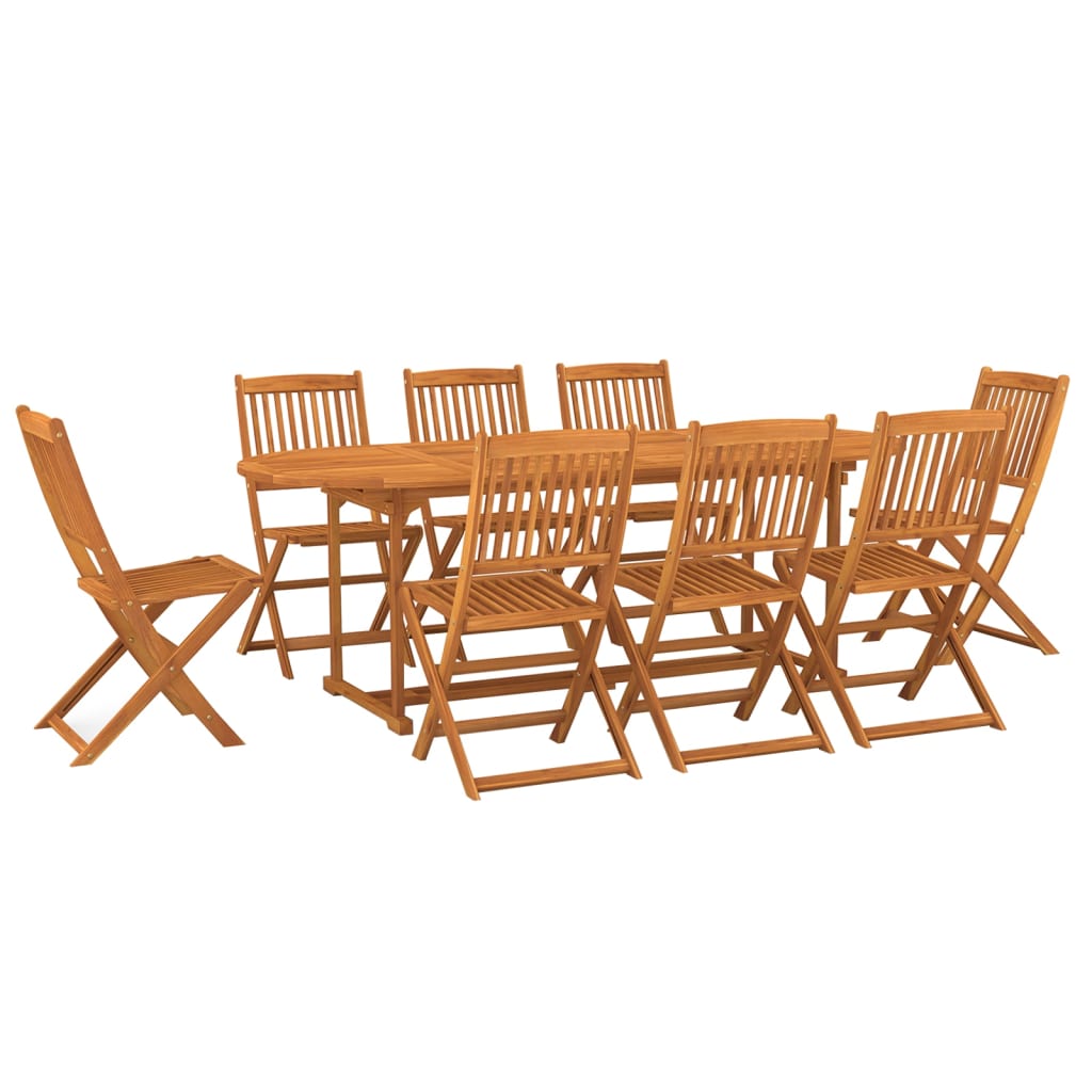 Hagespisegruppe 9 deler 220x90x75 cm heltre akasie