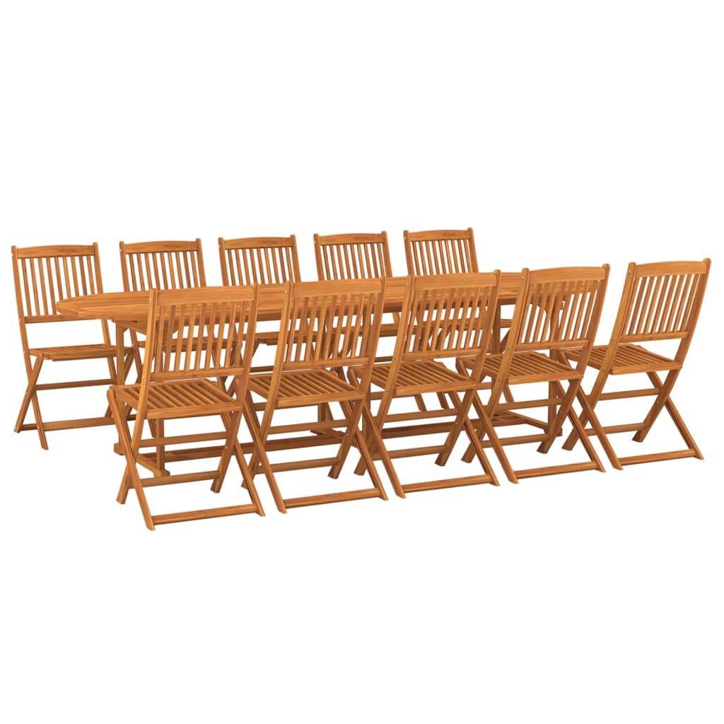 Hagespisegruppe 11 deler 280x90x75 cm heltre akasie