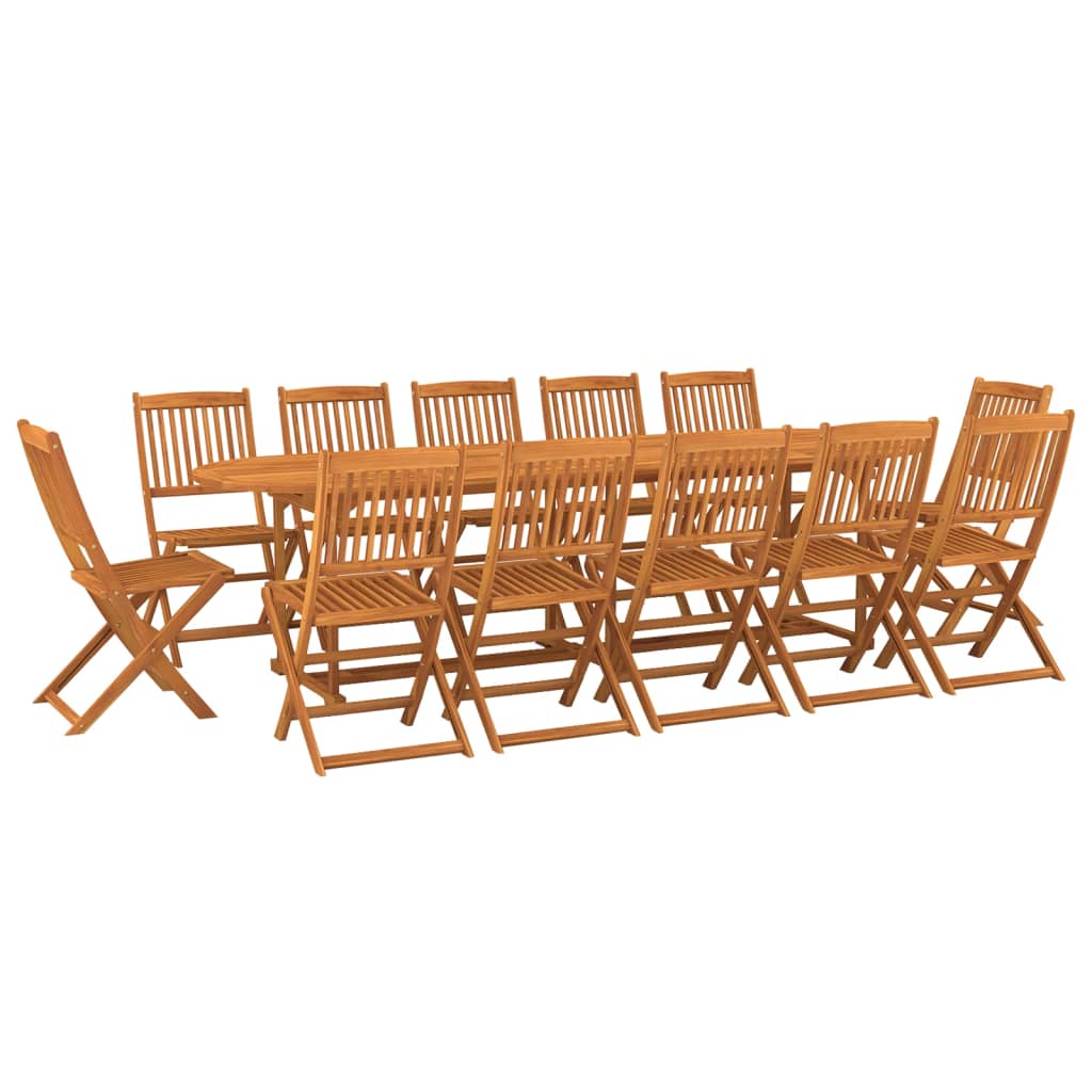 Hagespisegruppe 13 deler 280x90x75 cm heltre akasie