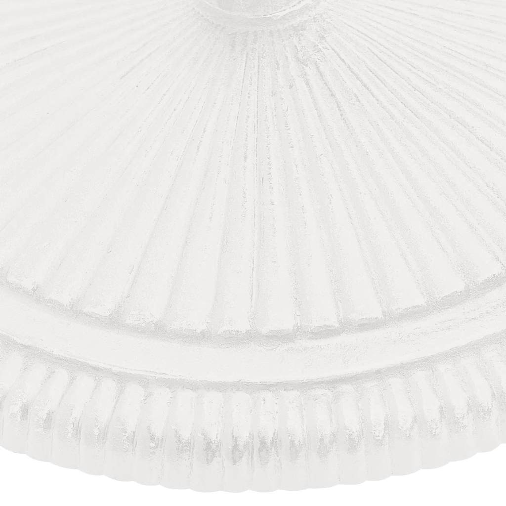 Parasollbase hvit 45x45x30 cm støpejern