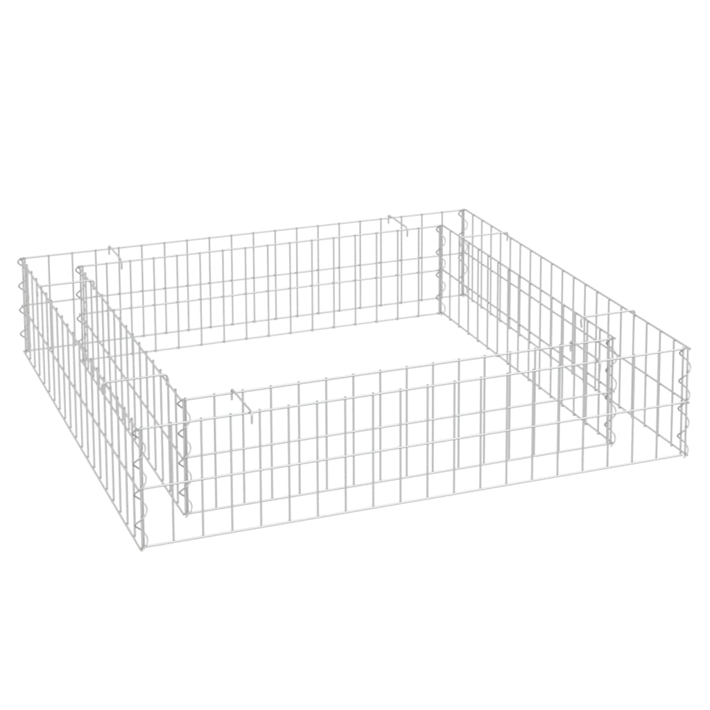 Gabion høybed galvanisert stål 100x100x20 cm