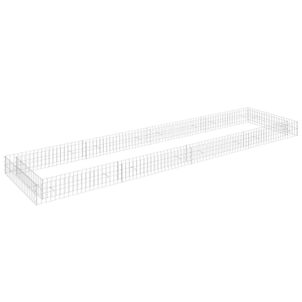 Gabion høybed galvanisert stål 400x100x20 cm