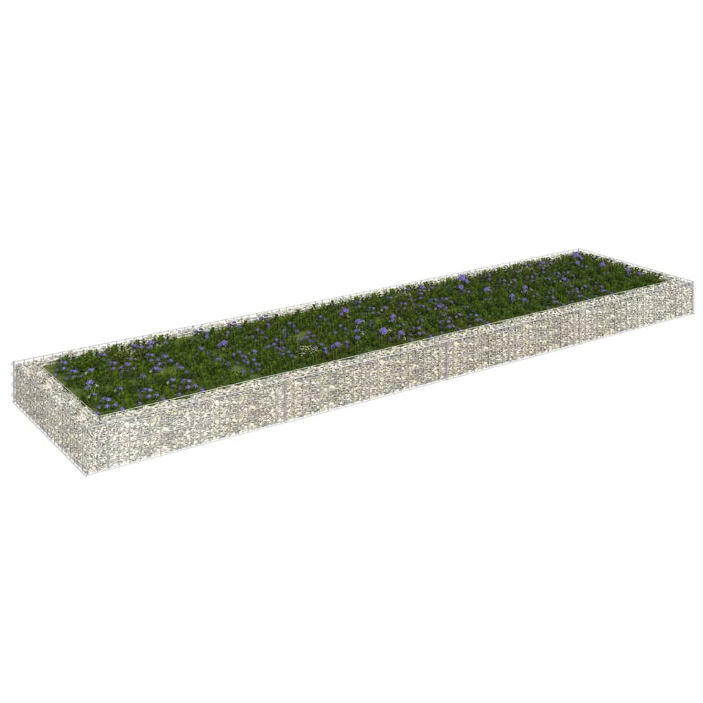 Gabion høybed galvanisert stål 400x100x20 cm