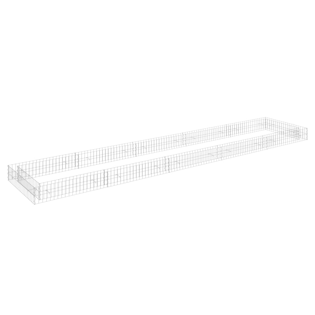 Gabion høybed galvanisert stål 500x100x20 cm