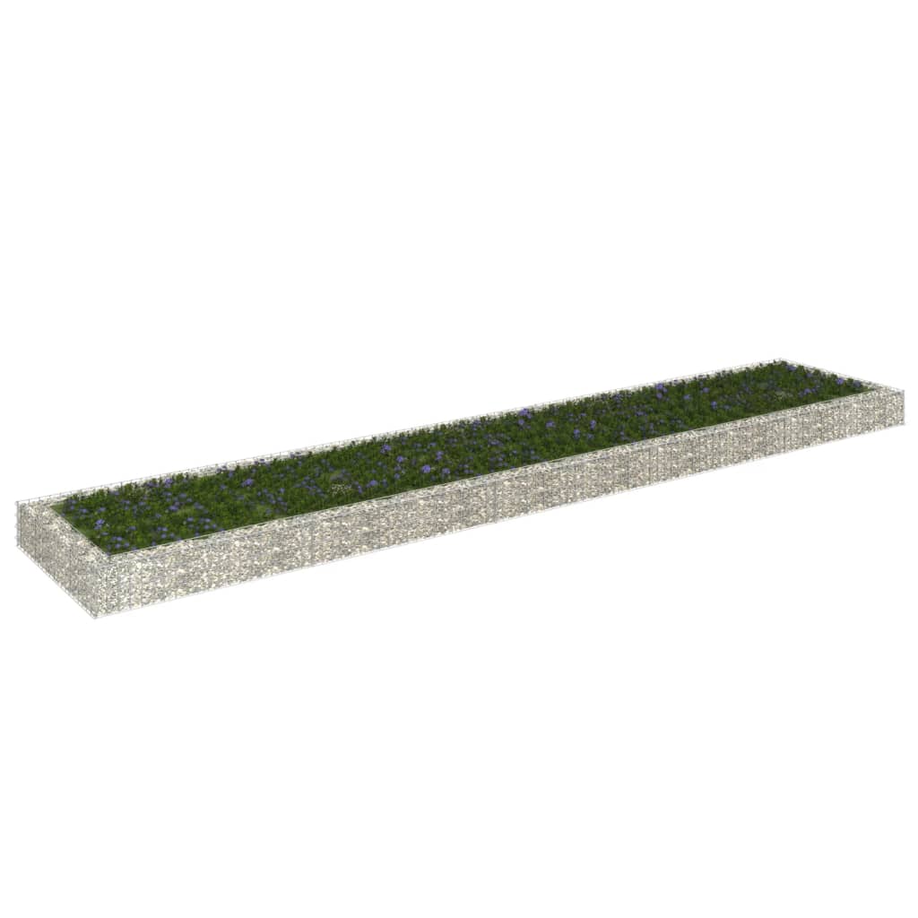 Gabion høybed galvanisert stål 500x100x20 cm
