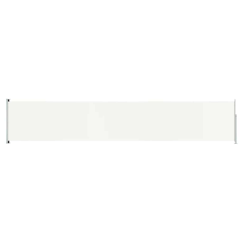 Uttrekkbar sidemarkise 117x600 cm kremhvit