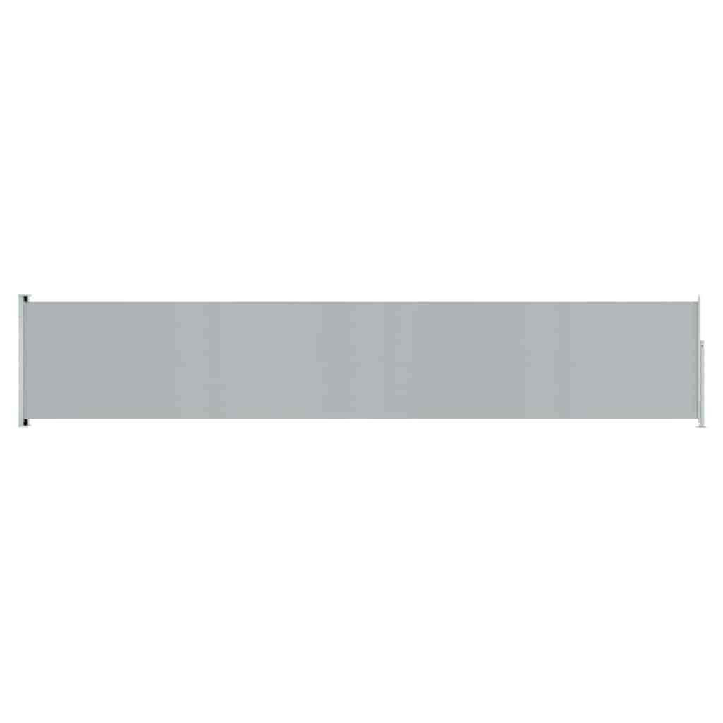 Uttrekkbar sidemarkise 117x600 cm grå