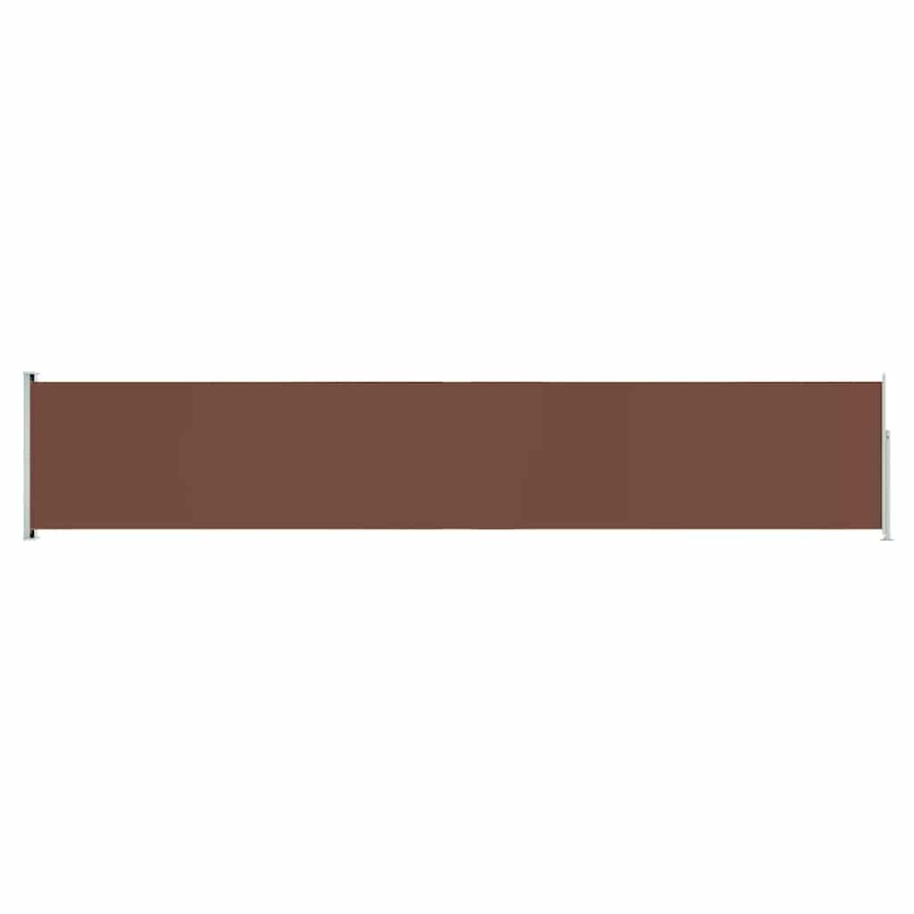 Uttrekkbar sidemarkise 117x600 cm brun