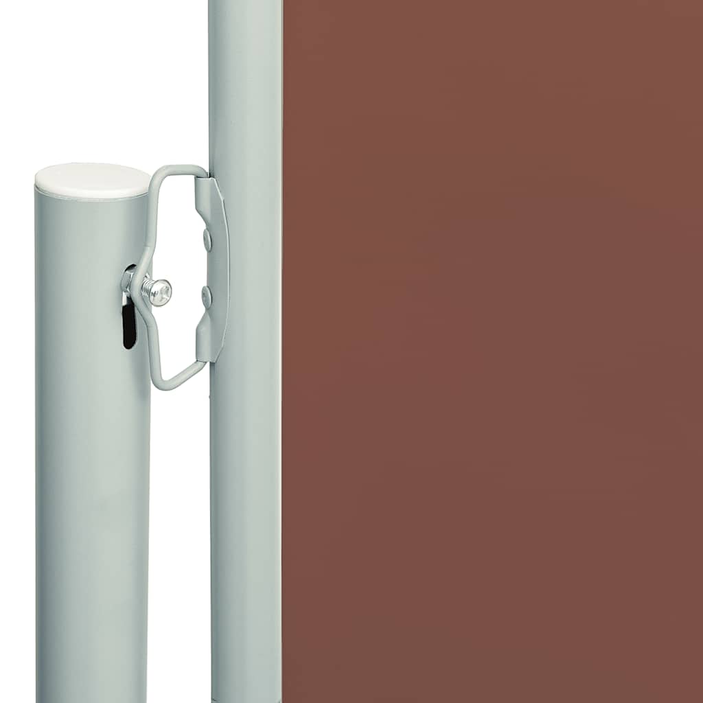 Uttrekkbar sidemarkise 117x600 cm brun