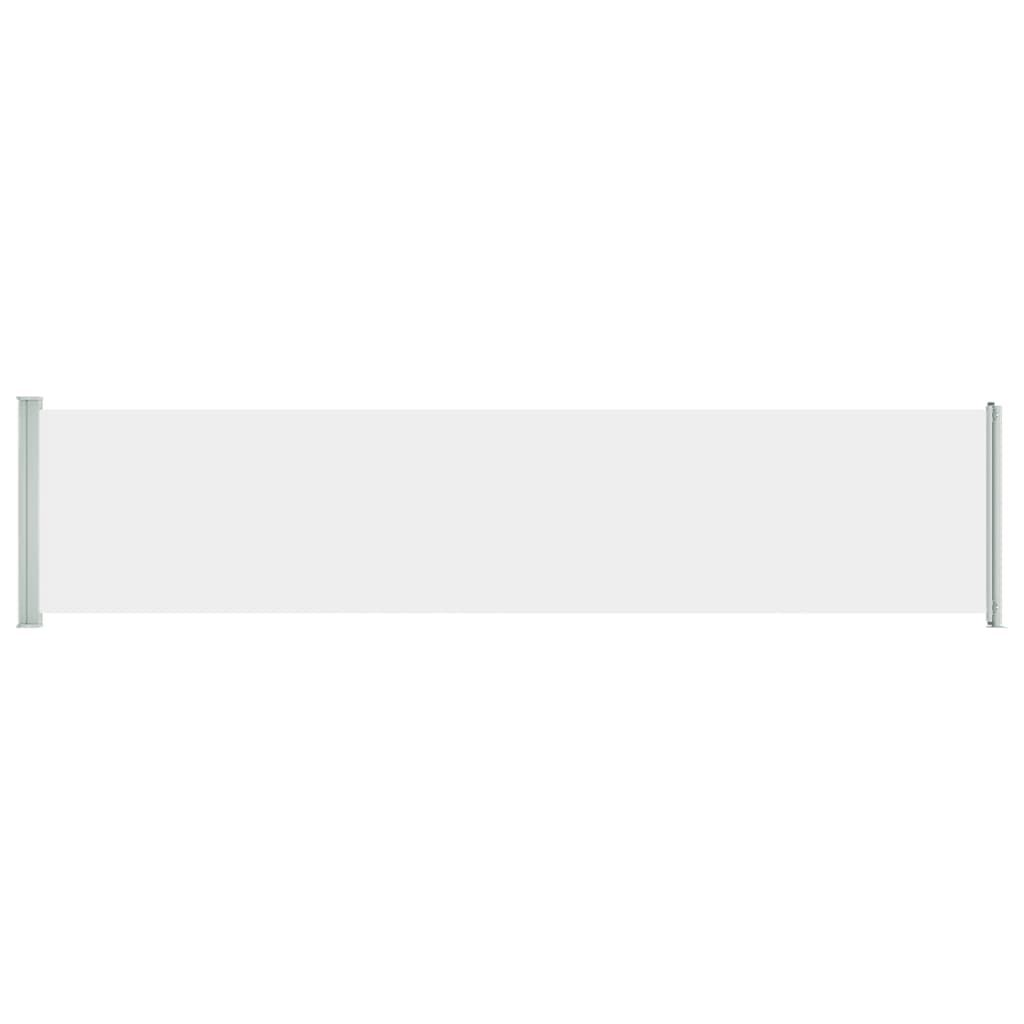 Uttrekkbar sidemarkise 140x600 cm kremhvit