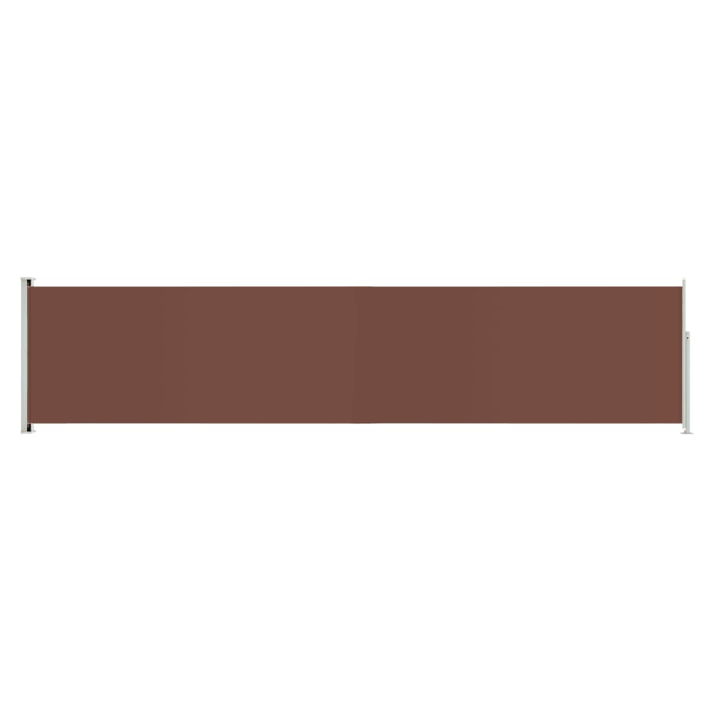 Uttrekkbar sidemarkise 140x600 cm brun