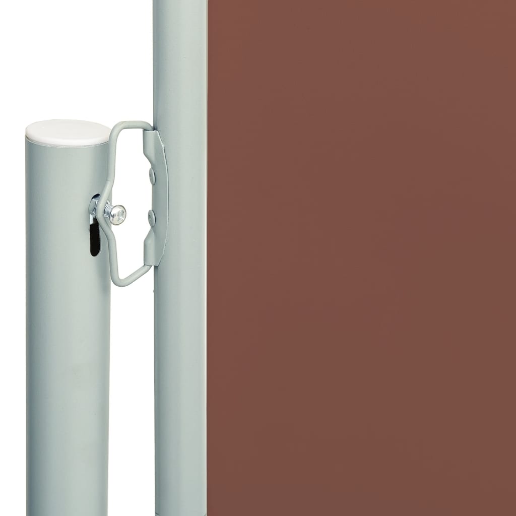 Uttrekkbar sidemarkise 140x600 cm brun