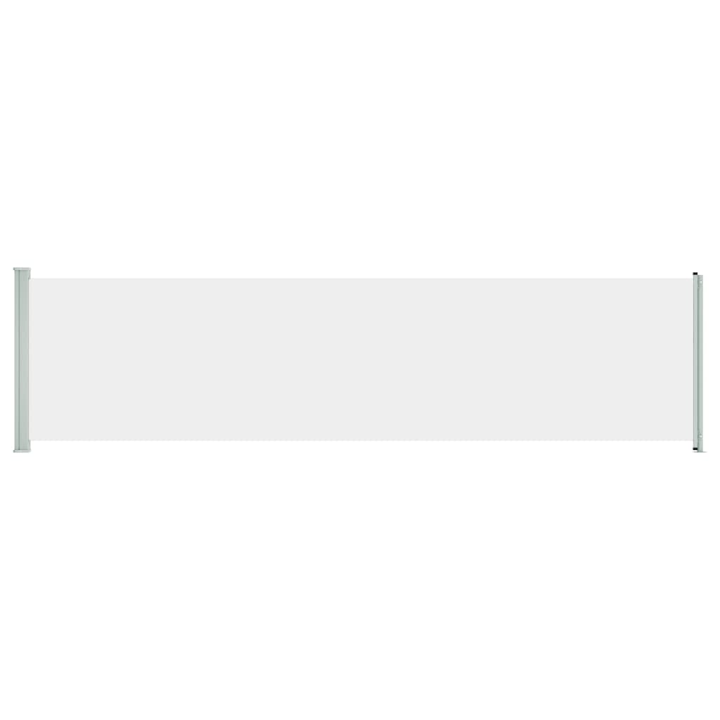 Uttrekkbar sidemarkise 160x600 cm kremhvit