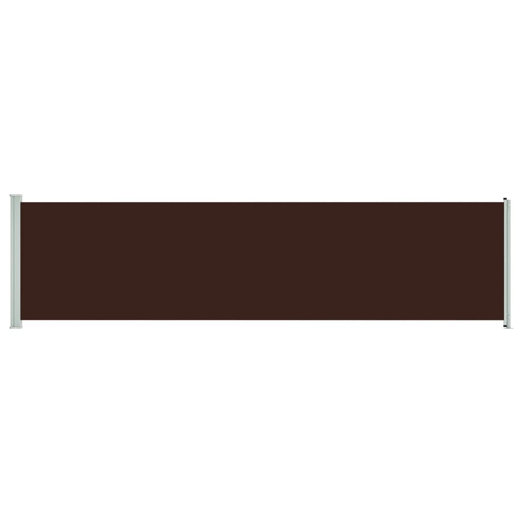 Uttrekkbar sidemarkise 160x600 cm brun