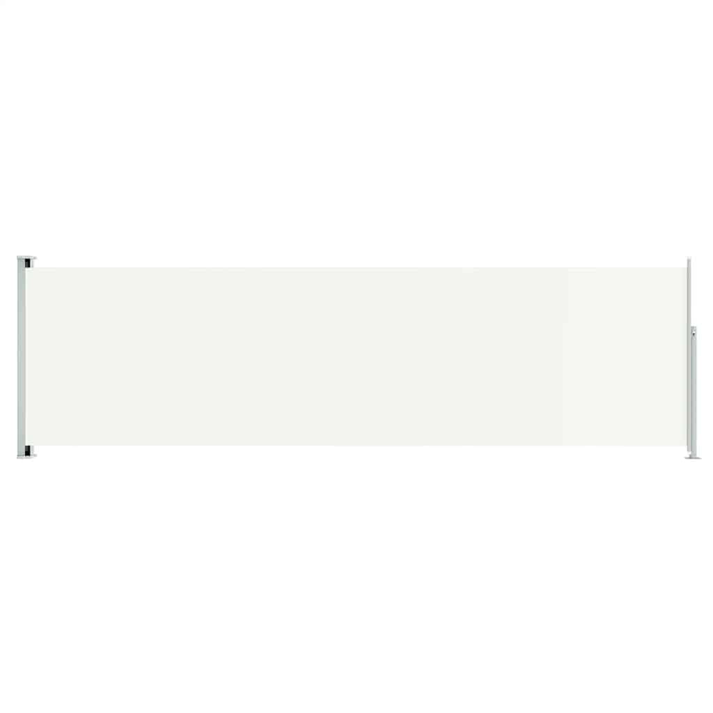 Uttrekkbar sidemarkise 180x600 cm kremhvit