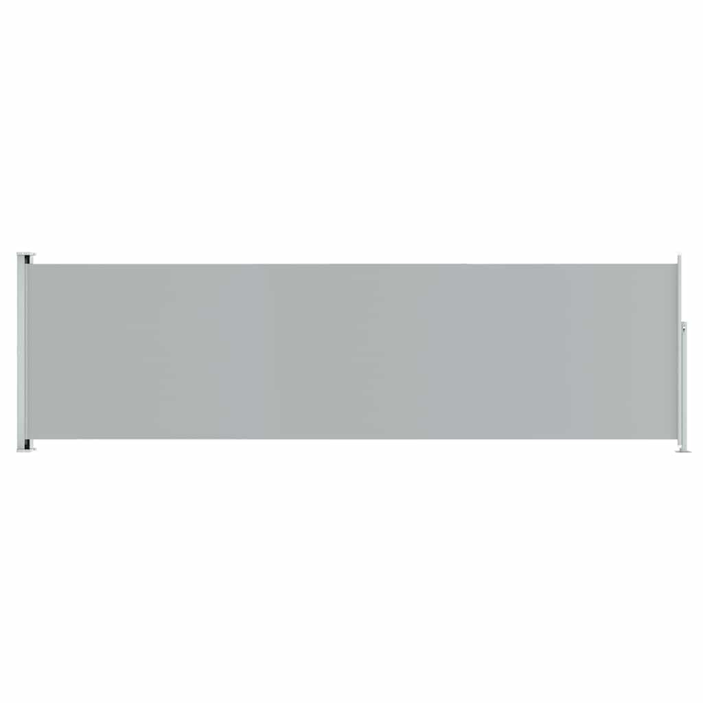 Uttrekkbar sidemarkise 180x600 cm grå