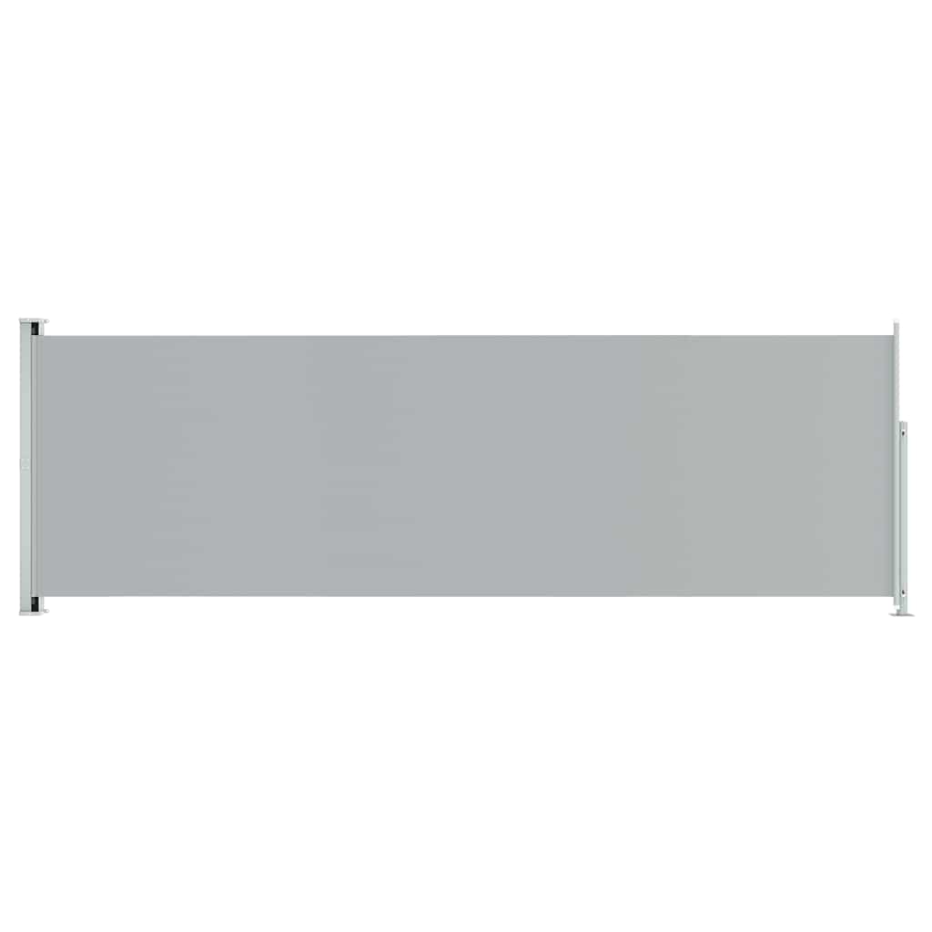 Uttrekkbar sidemarkise 200x600 cm grå