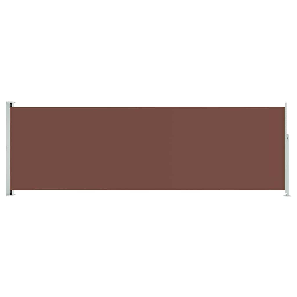 Uttrekkbar sidemarkise 200x600 cm brun